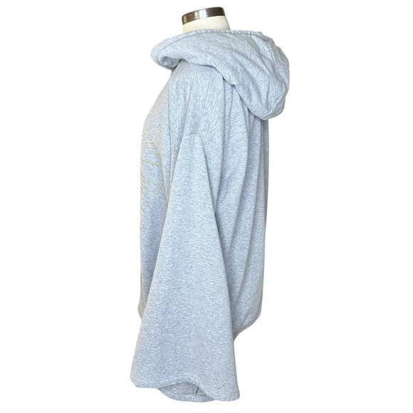 ATU BODY COUTURE Gray Gold Embroidered Pullover Hoodie Women's Size Large - Picture 2 of 9